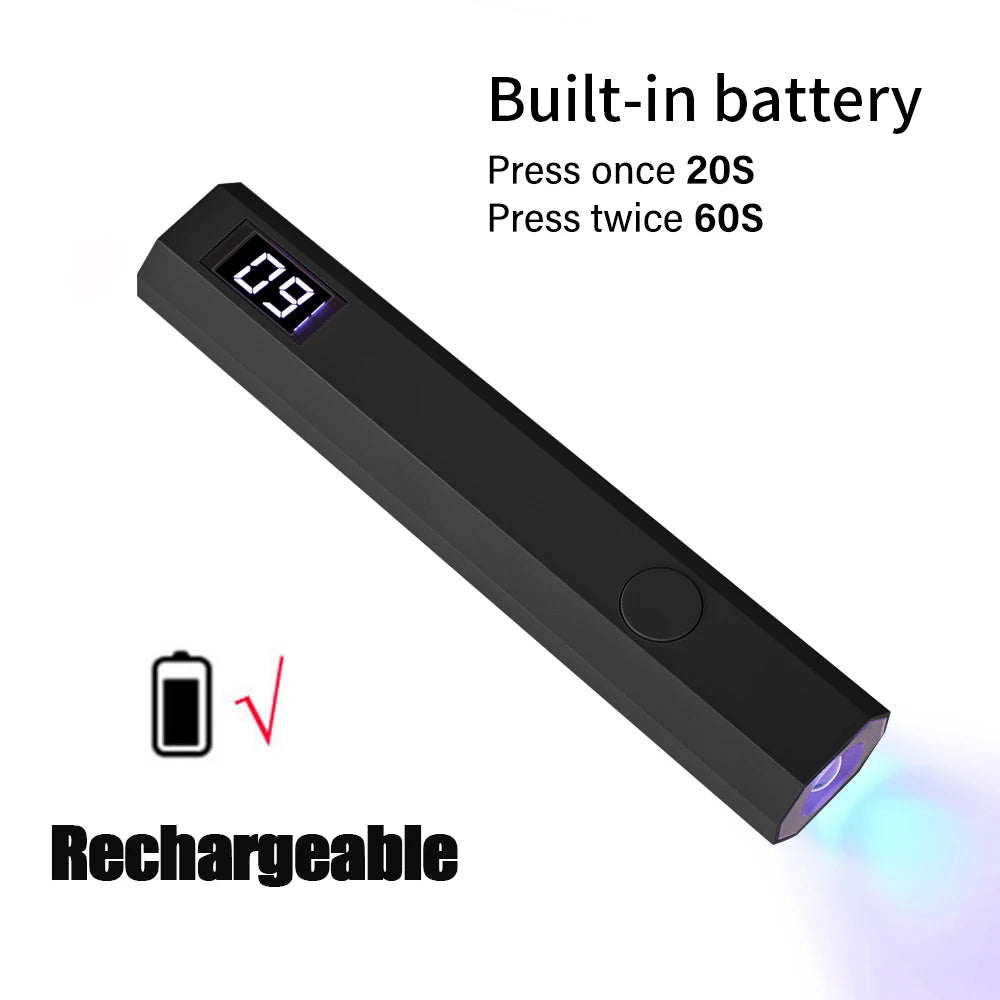 Lámpara UV LED Portátil Para Uñas - Seca Gelish en 60s