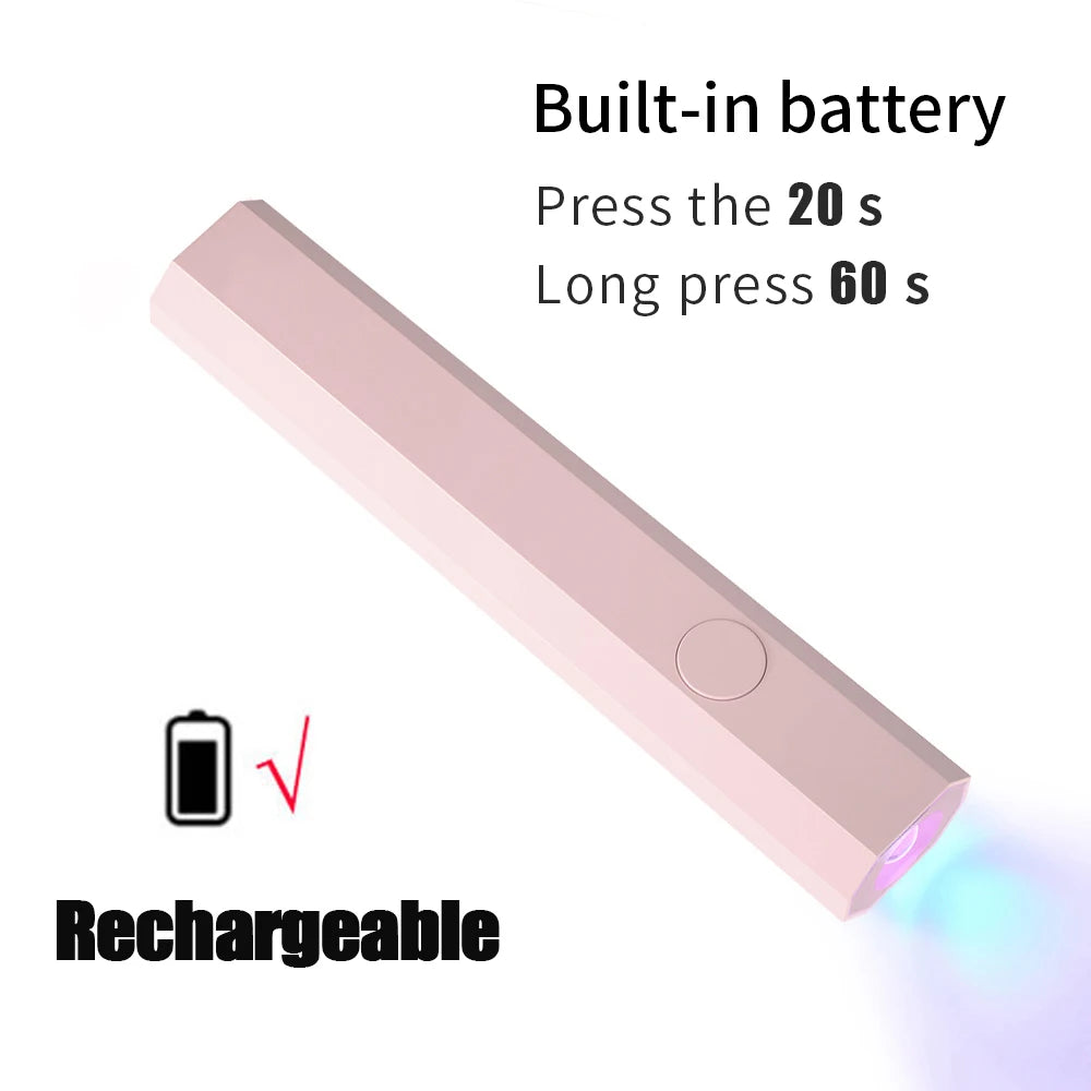 Lámpara UV LED Portátil Para Uñas - Seca Gelish en 60s