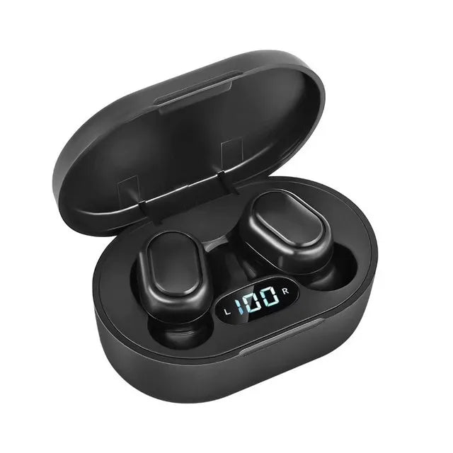Audífonos Bluetooth E7S con estuche power banck-sonido premium.