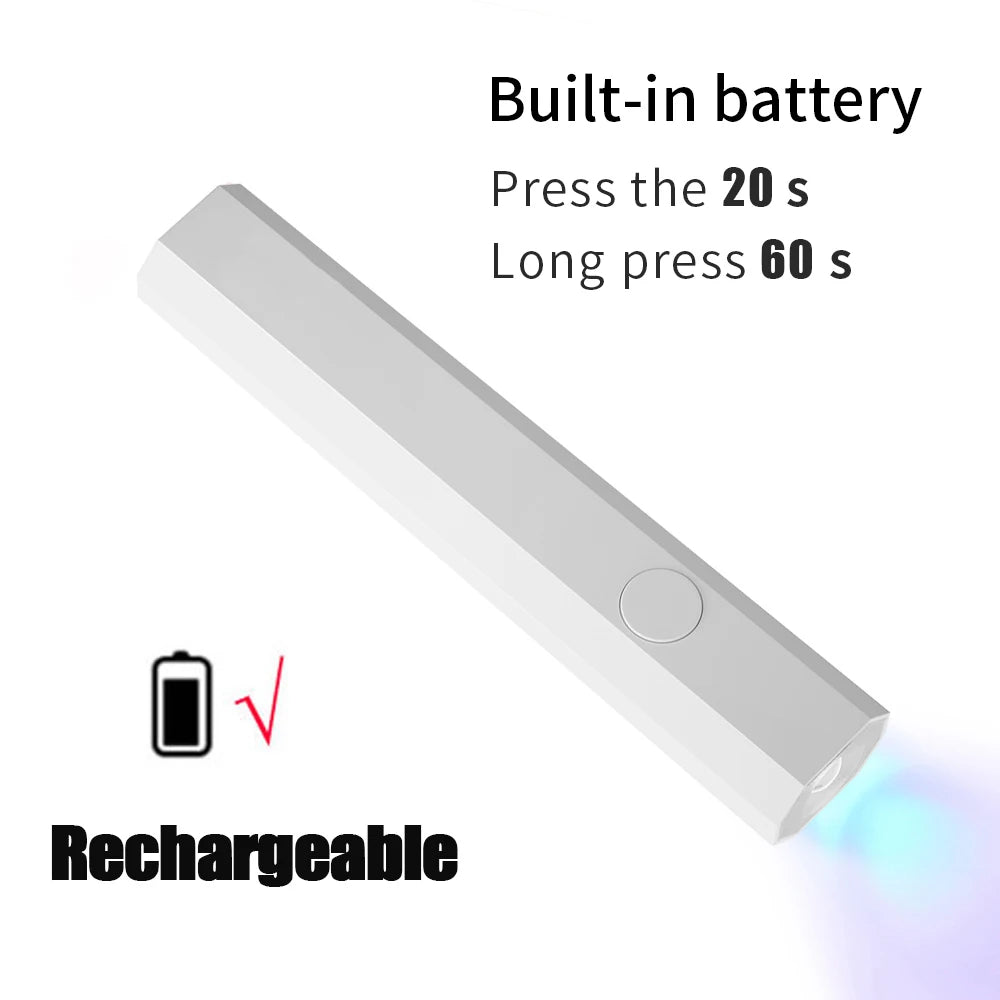 Lámpara UV LED Portátil Para Uñas - Seca Gelish en 60s